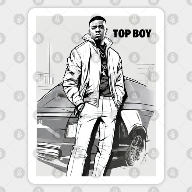 TOP BOY BRUV Magnet by Buff Geeks Art